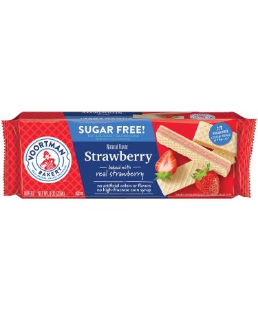 Voortman Bakery Sugar Free Strawberry Wafer, 30 Count Strawberry 30 Count (Pack of 1)