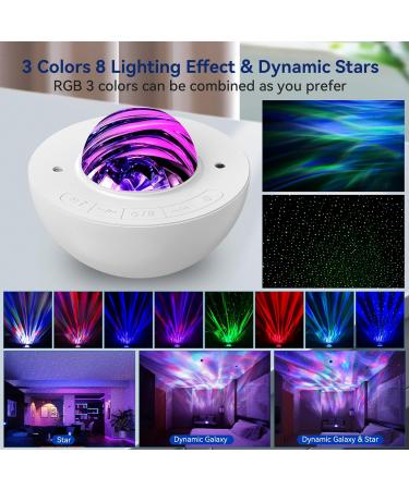 Galaxy Projector with White Noise, Bluetooth Speaker & Remote Control - Ideal Night Light for Bedroom, Kids Room - Starry Sky Aurora Projection - Perfect for Parties & Home Decor - Buy Online on GoSupps.com