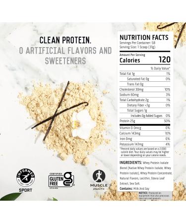 Ascent 100% Whey Protein Powder, Vanilla Bean 4 lb & Creatine Monohydrate Powder, Unflavored 45 Servings - Buy Online on GoSupps.com