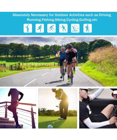 Cooling Arm Sleeves UPF 50+ | Compression Sun Protection | Breathable & Anti-Slip | Unisex Outdoor Sports (1 Pair) - Buy Online on GoSupps.com