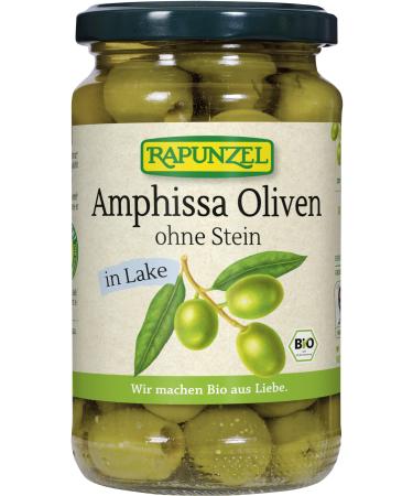 Rapunzel Organic Olives Amphissa green pitted in brine (2 x 315 gr)