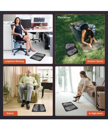 Foot massage pad for neuropathy electric foot massage pad for plantar fasciitis muscle relaxation portable and easy to operate with 8 modes and 19 levels of sports muscle foot massage suitable for a variety of scenes Black - Buy Online on GoSupps.com