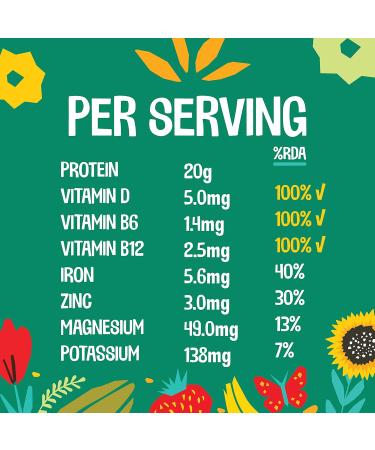 EarthChamp by Wyldsson Vegan Protein Powder - Plant Based Vanilla Shake - Dairy Free - 1kg (28 Servings) - Buy Online on GoSupps.com