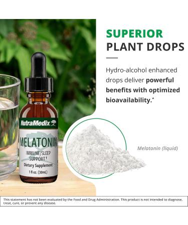 NutraMedix Melatonin Night Time Support Drops for Occasional Sleeplessness - Liquid Melatonin for Optimal Rest Immune System & Mood Support - May Help with Feeling Groggy (1oz / 30ml) 1 Fl Oz (Pack of 1) - Buy Online on GoSupps.com