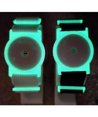 CGM Clips UK - Freestyle Libre Sensor Armband Holder/Protector - Green Glow in The Dark, Black Strap - Buy Online on GoSupps.com