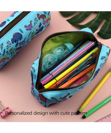 Spring Linen Dinosaur Pencils & Eco-Friendly Makeup Bag | Stylish Stationery & Cosmetic Organizer - Buy Online on GoSupps.com