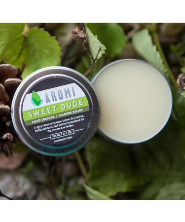 Aromi Solid Cologne | Spicy Citrus Men's Fragrance Oakmoss Scent Vegan Cruelty-free Father's Day Gift Idea Travel Alcohol-free (Sweet Dude) - Buy Online on GoSupps.com