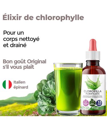 Chlorophyll Liquid Drops 100ml | Purified Chlorophyll Antioxidant & Detoxifying - Liver & Gut Colon Detox | Vegetable Glyceric Macerate | J.Armor Pharma - Buy Online on GoSupps.com