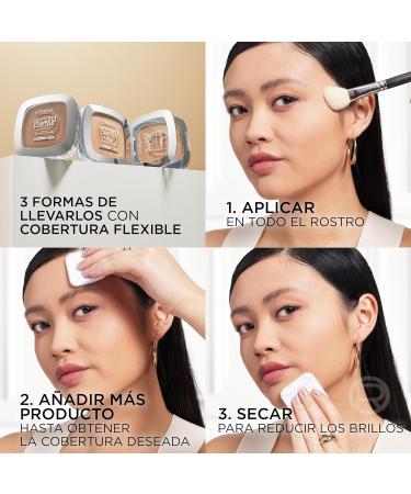  L'Oreal Paris L'Or al Paris - Perfecting Melting Powder - Enriched with Mineral Pigments & Hyaluronic Acid - All Skin Types - Perfect Match - Buy Online on GoSupps.com