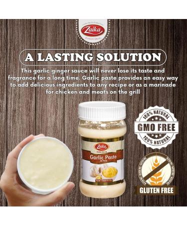 Zaika Pure Ginger Paste 26.5oz (750gm) Premium Quality Ginger Paste for Cooking Airtight Jar | Non-GMO | No Colors | Indian Origin Fresh Garlic All-Natural Ingredients (Ginger Paste) - Buy Online on GoSupps.com