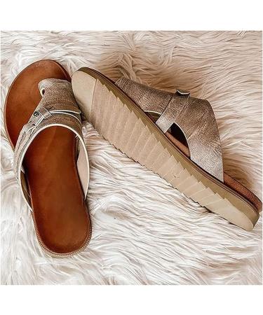 Women's Leather Bunion Correcting Sandals with Arch Support - US 9 Dark Brown - Buy Online on GoSupps.com