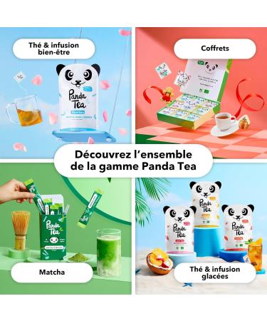 Panda Tea - Detox Ice Tea Ice Tea Cold Infusion - Peach Hibiscus Vanilla Flavor - Certified Organic - 28 Cotton Bags - G - Buy Online on GoSupps.com