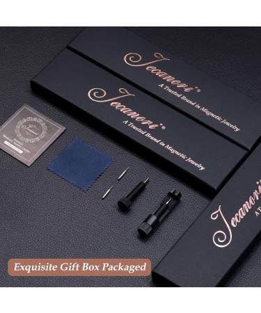 JECANORI Men Titan Stahl Magnetic Bracelet - Classic 3-Row Design 54 Strong Magnets (3500 Gauss) Adjustable Size with Tool & Gift Box - International Shipping Available - Buy Online on GoSupps.com