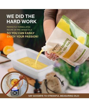 Pifito Soap Making Oils Mix No. 1: 60 Oz Pre-Measured Blend for Cold Process Soap Making - Supplies Included - Buy Online on GoSupps.com