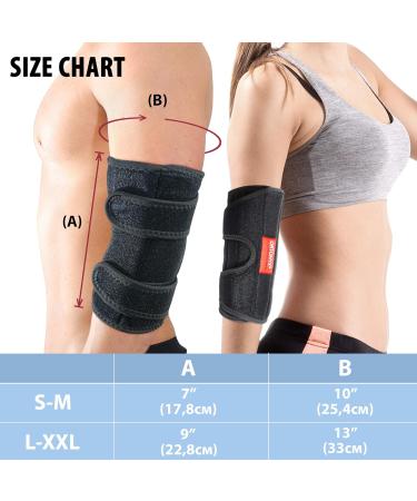 ORTONYX Elbow Support Brace - Compression Sleeve for Tennis & Golf Elbow Pain Relief | L/XL - Black - Ideal for Tendonitis Bursitis Arthritis & Cubital Tunnel Syndrome - Buy Online on GoSupps.com