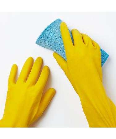 Elliott Household Cleaning Gloves Latex Washing Up Gloves with extra long cuff and soft breathable lining Long lasting quality in a small size