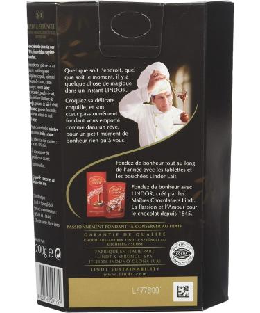 Lindt Cornet Lindor Noir 70% 200 g - Pack of 6 - Buy Online on GoSupps.com