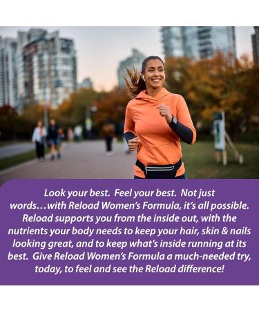 Reload! for Women All Natural Multivitamin Multimineral and Antioxidant with 24 Fruits and Vegetables as Well as Biotin for Hair Skin and Nails. 1 Month Supply. - Buy Online on GoSupps.com