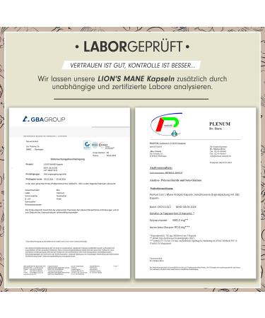 Lion's Mane Capsules 360x - 2000mg Hericium Erinaceus Extract | High-Quality Mushroom Supplement (30:1) | 120 Days Supply | 30% Polysaccharides & 5% Beta-Glucan - Buy Online on GoSupps.com