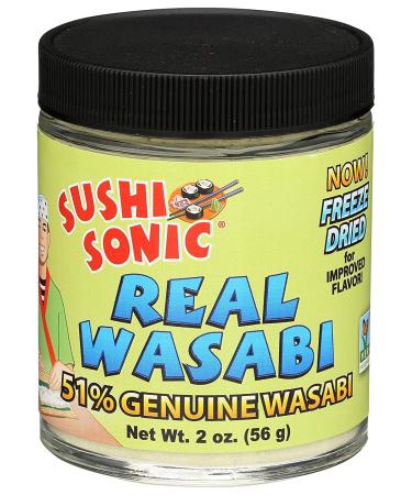 Sushi Sonic 51% Real Powdered Wasabi, 2 oz (56 g) (Pack of 2)
