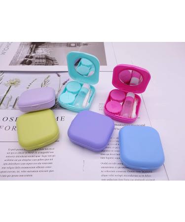 Kuanfine 6 Pack Contact Lens Case Kit - Cute Travel Soak Storage Container with Mirror, Bottle, Tweezers & Applicator - Buy Online on GoSupps.com