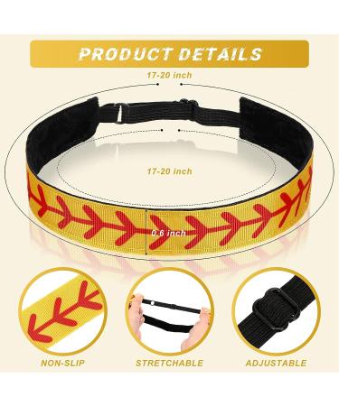 6-Piece Softball Headband Set - Elastic Baseball Hair Accessories for Girls & Women | No-Slip, Adjustable Workout Headbands for Teens & Sports - Buy Online on GoSupps.com