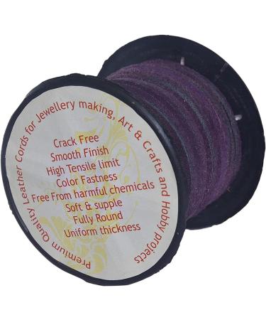 Genuine Berry Color Leather String Cord 20m - Ideal for Jewelry Making Crafts - Buy Online on GoSupps.com