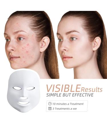 7 Color LED Face Mask Light Therapy for Skin Rejuvenation - Home Skin Care Mask for Face and Neck - Buy Online on GoSupps.com