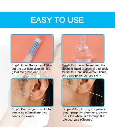 180pcs Ear Piercing Cleaner Disposable Ear Hole Cleaning Floss Piercing Cleaning Line Ear Hole Odor Removal Cleaning Tools - Buy Online on GoSupps.com