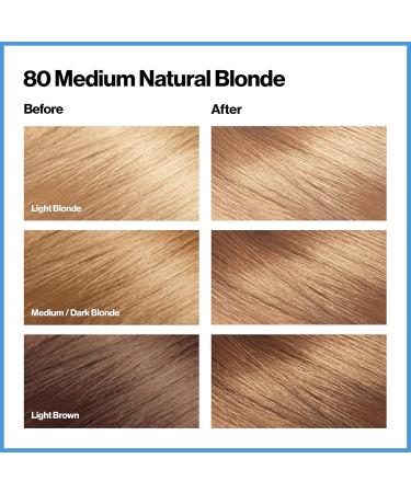 Revlon Total Color Permanent Hair Dye - Clean Vegan 100% Gray Coverage 80 Medium Natural Blonde 3.5 oz - Shop Internationally - Buy Online on GoSupps.com