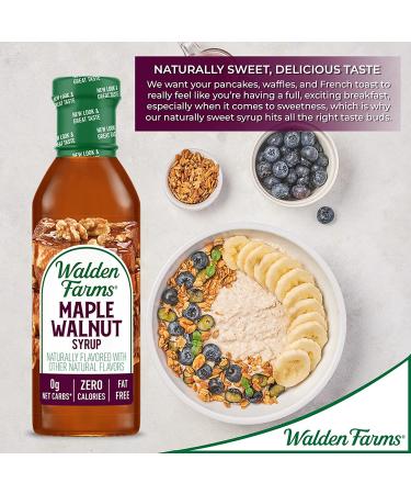 Walden Farms Calorie-Free Maple Walnut Syrup 12 oz (2 Pack) - Sugar-Free, Guilt-Free Deliciousness! - Buy Online on GoSupps.com
