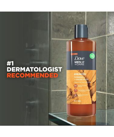Dove Men+Care Awaken Turmeric & Ginger Root Face + Body Wash 18 oz - Pack of 4 - Buy Online on GoSupps.com