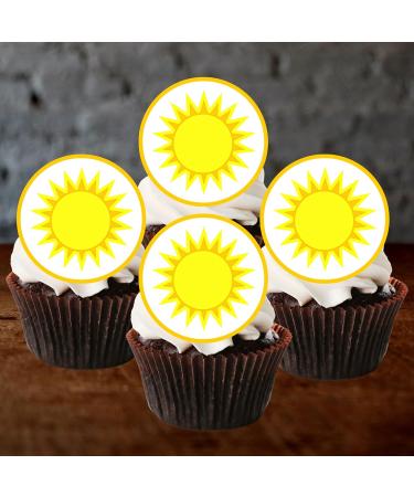 24 Sun Cake Topper Edible Sunshine Baby Shower Decorations First Trip Around The Sun Cake Topper Sunshine Decorations Sun Cupcake Toppers Sunshine Cupcake Toppers Space Cake Topper (UNCUT) - Buy Online on GoSupps.com