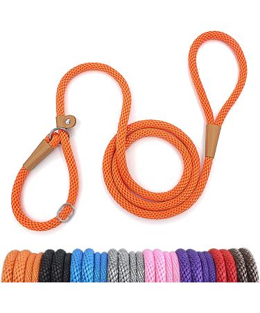 lynxking tow lines for dogs dog linen retrieverleine Guideline for small medium-sized large dogs (orange train stop 1.3cm x 240cm) Train stop-1.3cm x 240cm orange