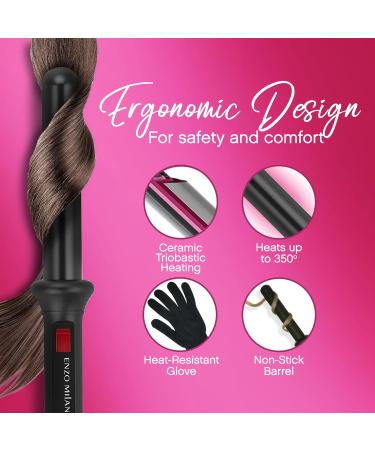 ENZO Milano 25mm Ceramic Curling Iron | Clipless 1 Inch Curling Wand for Perfect Curls International Shipping Available - Buy Online on GoSupps.com