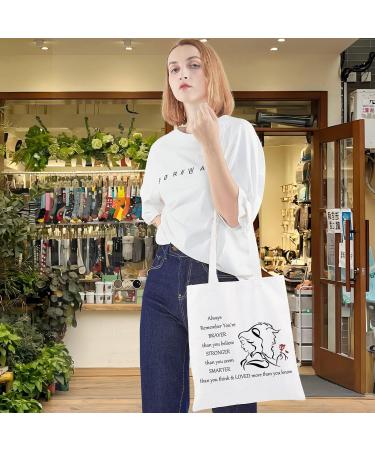 LEVLO Beauty Story Zippered Cosmetic Bag - Inspirational 'You Are Braver Stronger Smarter' Tote for Beauty Enthusiasts - International Shipping Available - Buy Online on GoSupps.com