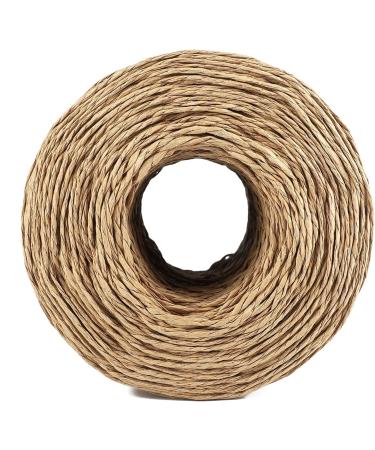 JijAcraft Raffia Ribbon 656 Feet - 2mm Brown Twisted Raffia Paper String for Gift Wrapping, Crafting, Crocheting - Natural Packing Twine Ribbon for DIY Hand Knitting - Buy Online on GoSupps.com