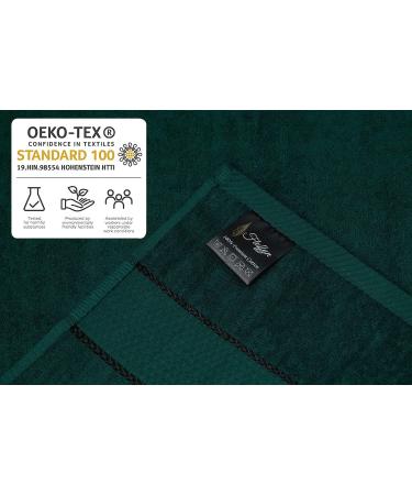 Fluffy 100% Cotton Dark Green Bath Sheets Set of 2 - Eco-Friendly, Super Soft & Highly Absorbent - Oeko-Tex Certified - 34 x 66 Inches - Buy Online on GoSupps.com