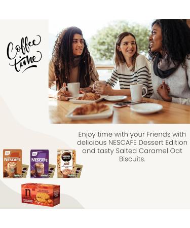 Instant Coffee Bundle Gold Variety Pack - Toffee Pudding Latte Chocolate Caramel Brownie Mocha Aero Golden Honeycomb Mocha Bundled with Salted Caramel Oat Biscuits - Buy Online on GoSupps.com