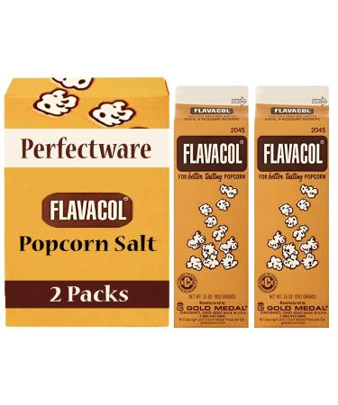 PerfectwarePWFlavacol2CT Flavacol Popcorn Season Salt - 35oz - Pack of 2 Cartons