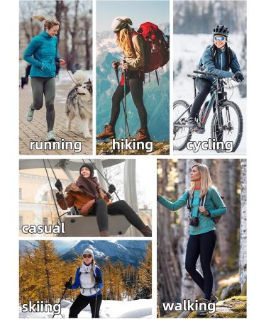 Baleaf Women's Winter Bicycle Pants - Long Waterproof Thermo Leggings with Zipper Ankle - XXL Black | Warm & Comfortable Outdoor Jogging & Running Pants - Buy Online on GoSupps.com