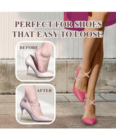 Buy 2 Pairs of Transparent High Heel Shoe Straps - Anti Loose Invisible Ankle Straps for Perfect Fit - Style 2 (Longer) | International Shipping Available - Buy Online on GoSupps.com