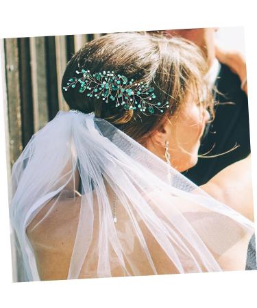 DRESSOOS wedding hair accessories bridal hair comb green hair comb lightweight hair comb bride headpiece wedding hair comb hair styling accessories side hair comb crystal headgear hairpin - Buy Online on GoSupps.com