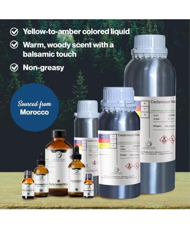 Pure Cedarwood Atlas Essential Oil - 2oz | Aromatherapy Hair & Skin Care Culinary Use | Wild Harvest from Morocco | Cleaning & DIY Solutions - Buy Online on GoSupps.com