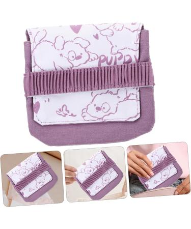High Capacity Tampon Bag for Women & Girls - Stylish Menstruation Pillow Storage | Violet 13x12x1cm - Buy Online on GoSupps.com