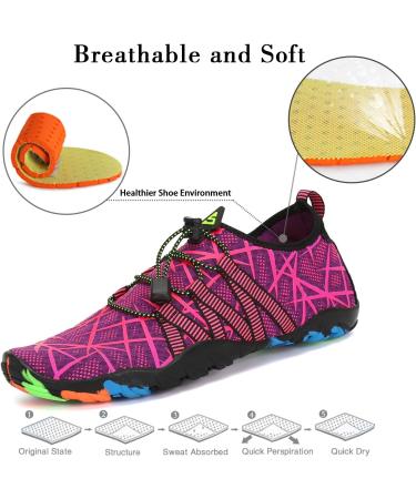 Buy Saguaro Unisex Bathing Shoes - Soft Breathable Slipproof Water Shoes for Women & Men - Violet EU Size 42 - Buy Online on GoSupps.com