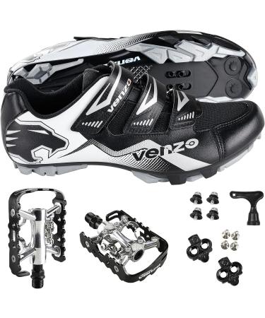 Venzo Men's Mountain Bike Cycling Shoes - Clip-Less Pedal Compatible with Shimano SPD & Crankbrother Systems - Buy Online on GoSupps.com