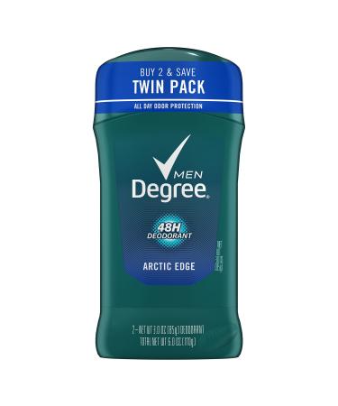 Degree Men Extra Fresh Deodorant Arctic Edge 3 oz Twin Pack Antiperspirant Deodorant