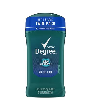 Degree Men Extra Fresh Deodorant Arctic Edge 3 oz Twin Pack Antiperspirant Deodorant