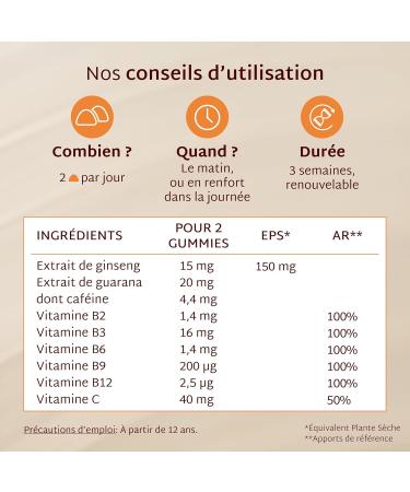 Mium Lab - Energy: Boost Boost & Reduction of Physical & Mental Fatigue - Adaptogenic Plants (Guarana & Ginseng) Caffeine Naturally Present and Vit C - Cure 21 Days - Made in France - Buy Online on GoSupps.com